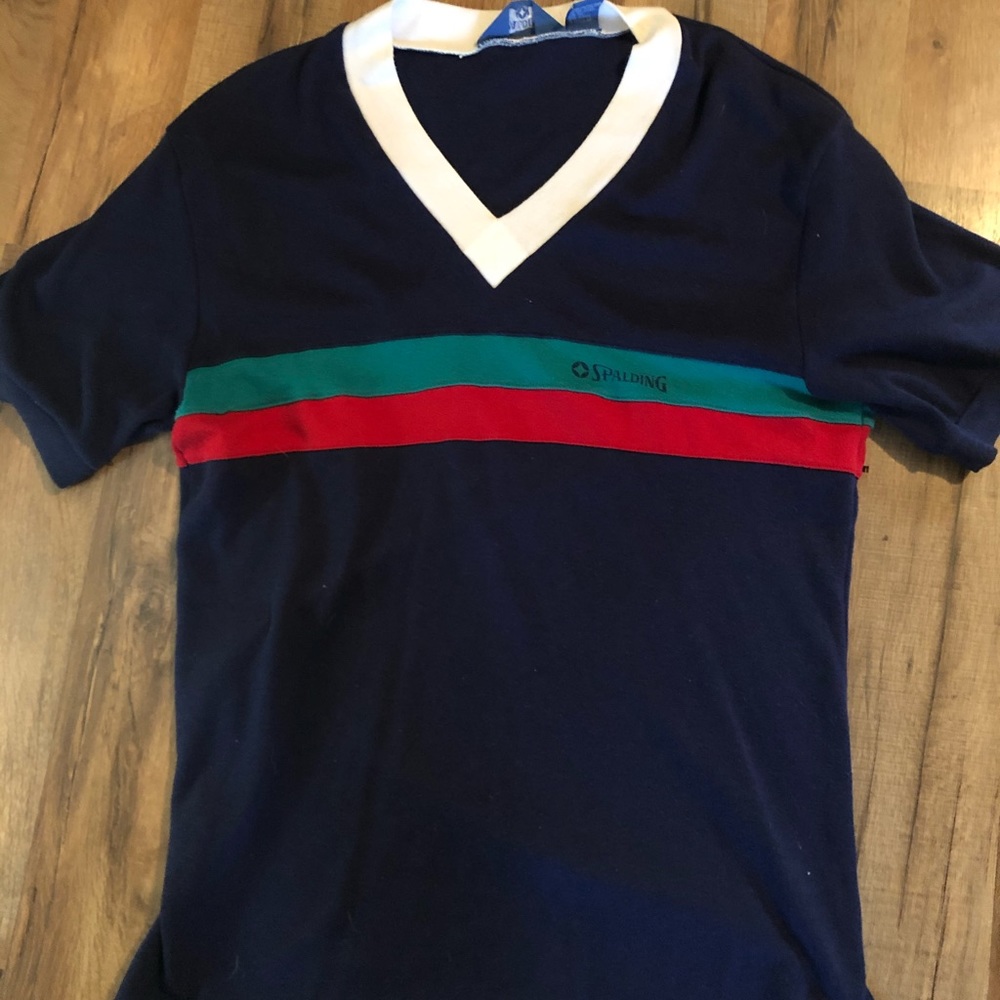 Blue and stripped Vneck shirt
